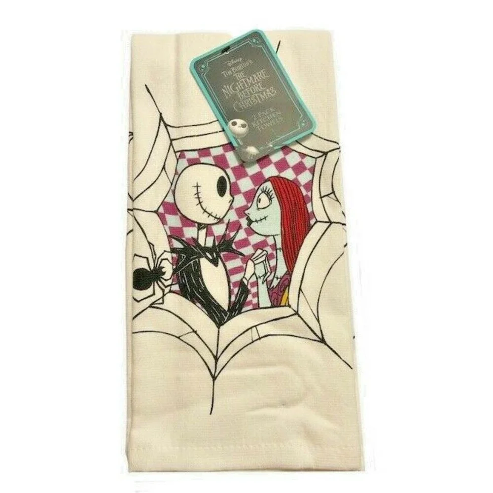 Disney Kitchen Dish Towels The Nightmare Before Christmas Jack & Sally Set of 2